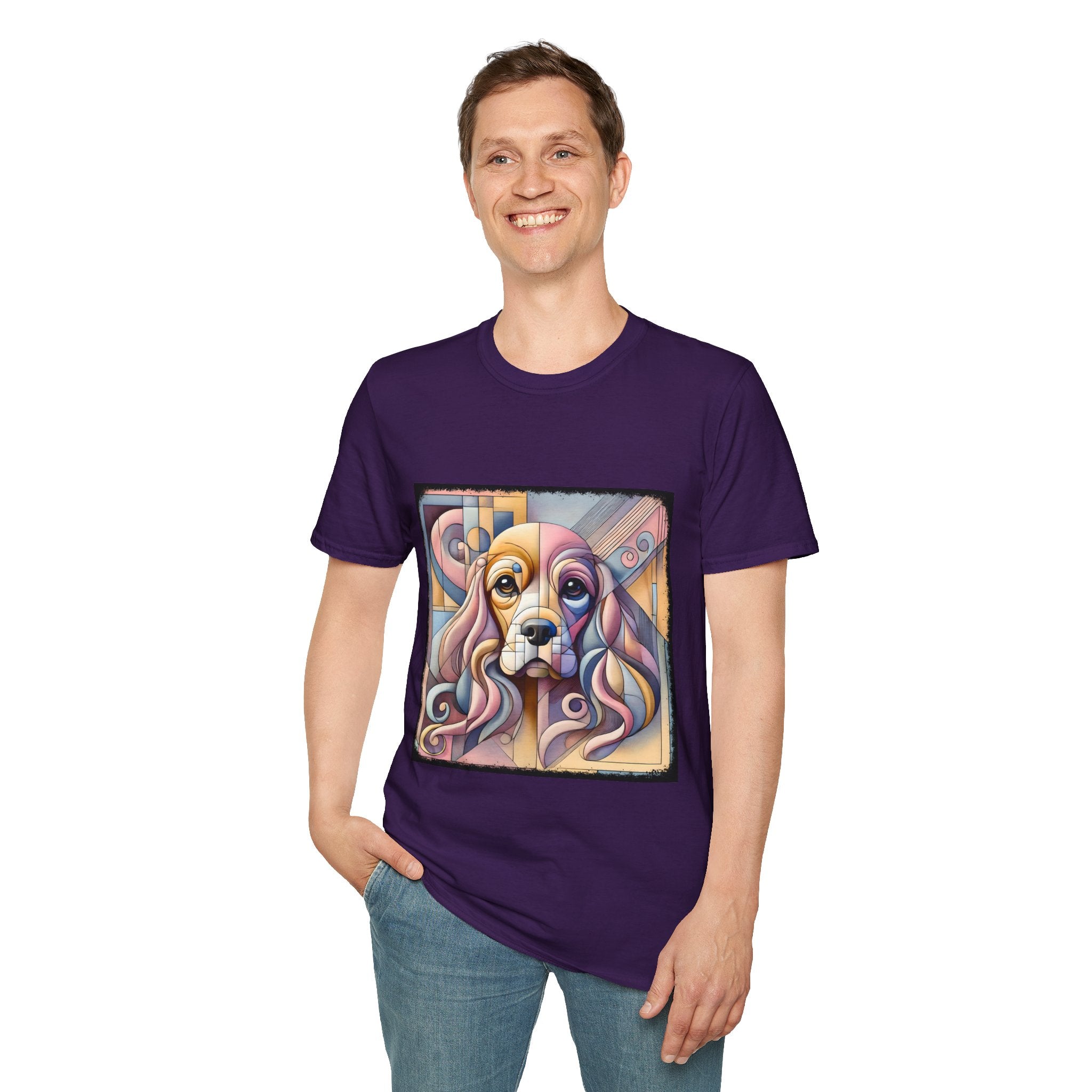 Cocker Spaniel Pastel Geometric | Unisex Dog T-Shirt