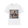 Golden Retriever Mister Fetch design dog lover unisex t-shirt in white