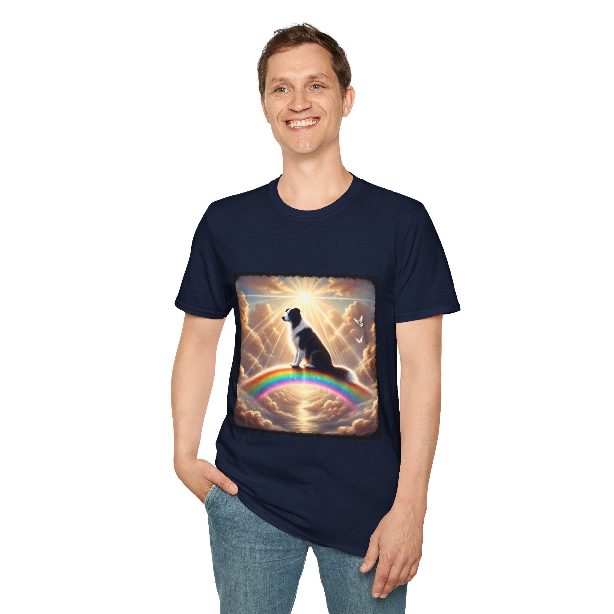 Border Collie Rainbow Bridge | Unisex Dog T-Shirt