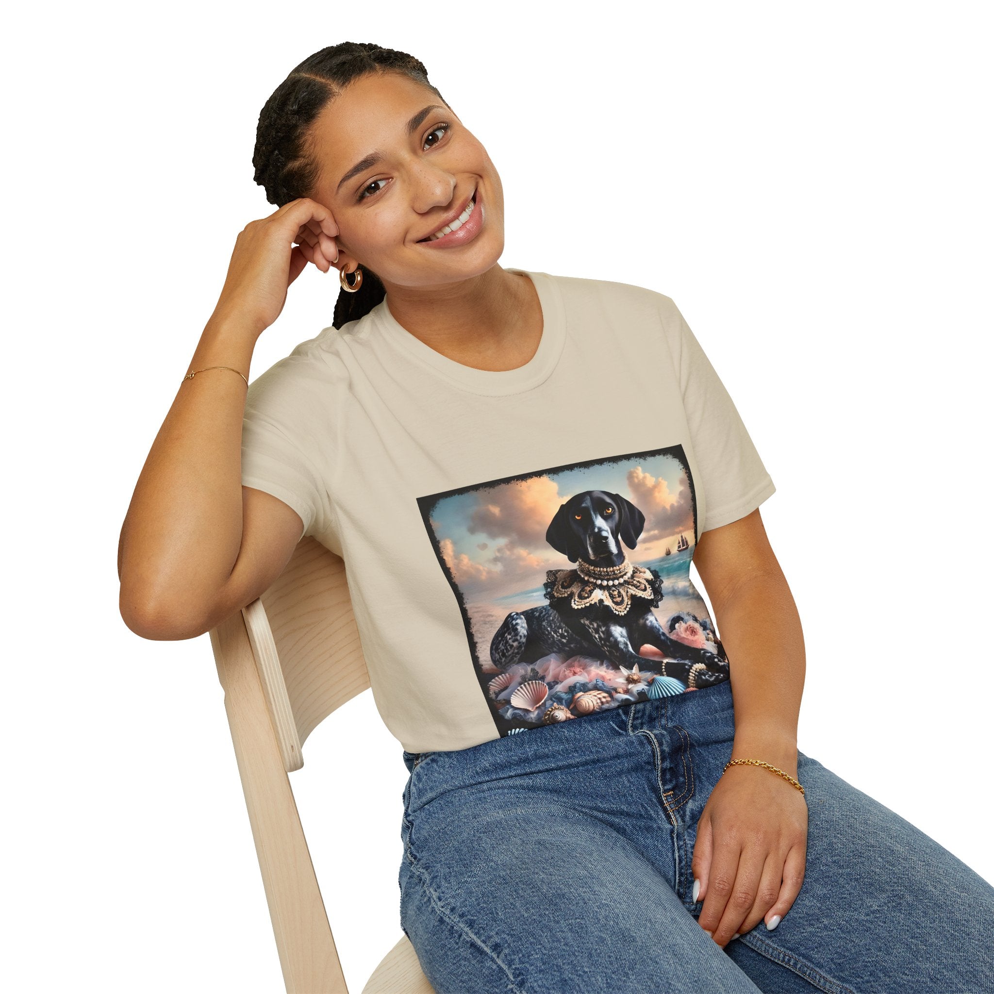 German Shorthaired Pointer Seashell Siren | Unisex Dog T-Shirt