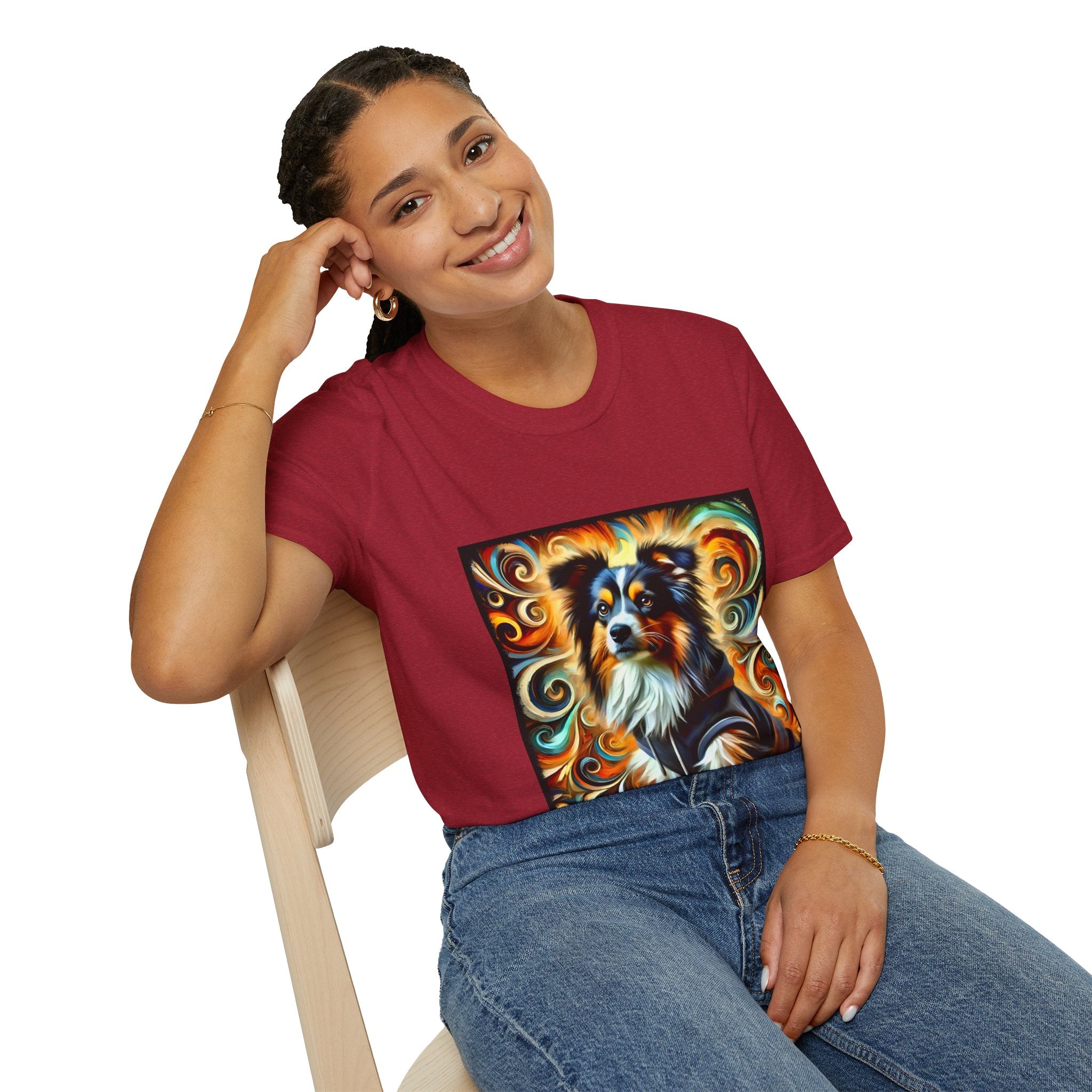 Miniature American Shepherd Street Swirl | Unisex Dog T-Shirt