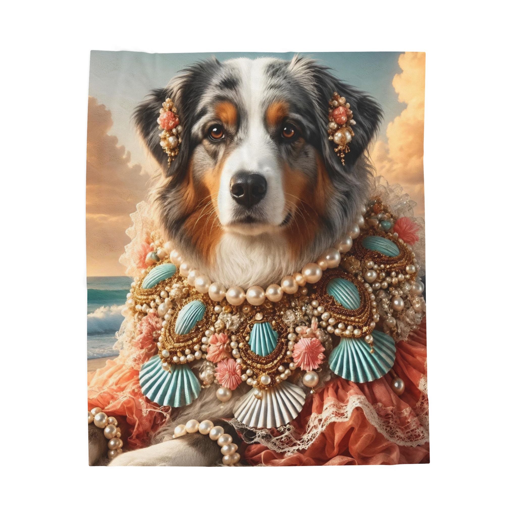 Australian Shepherd Blanket | Seashell Siren Dog Lover Gift