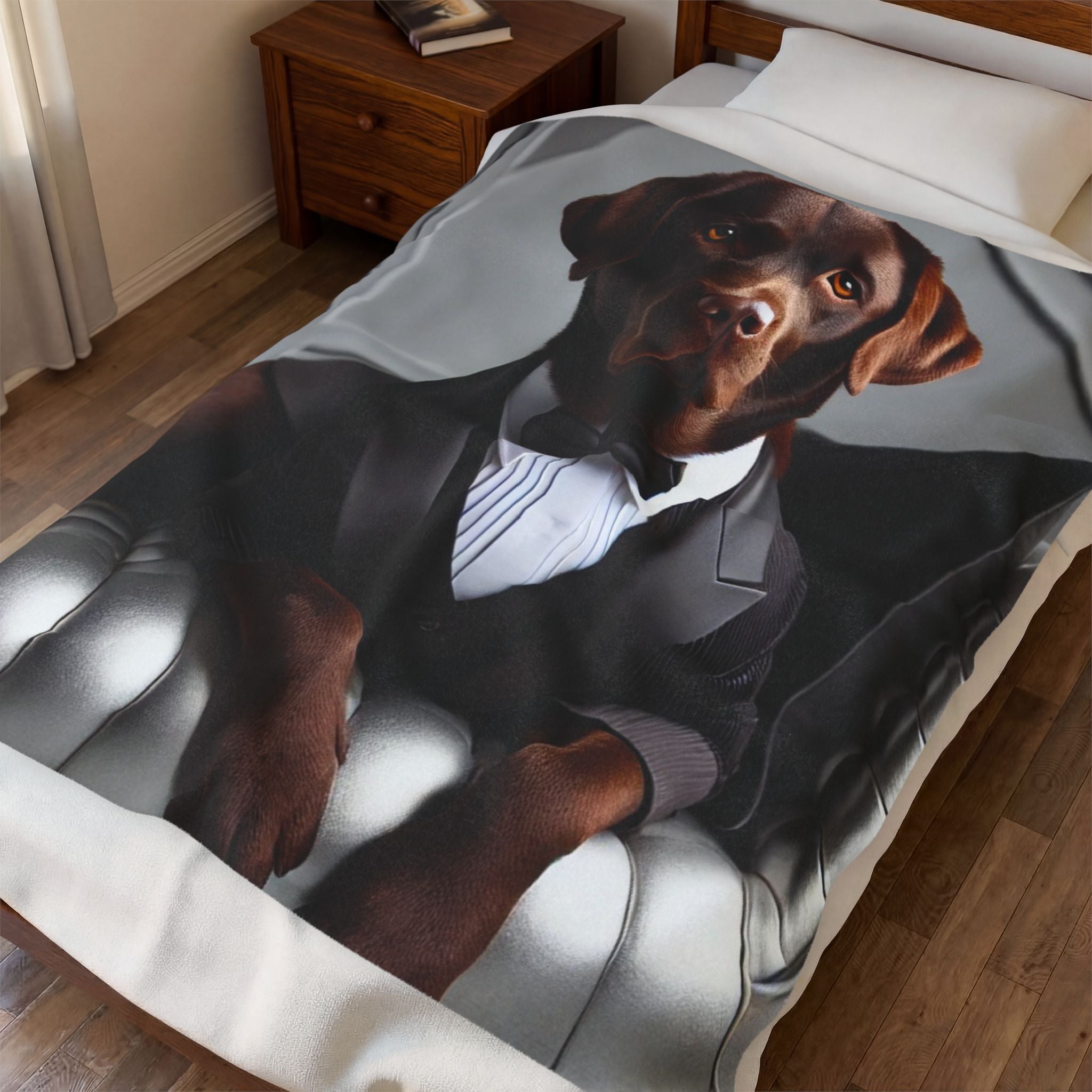 Labrador Retriever Blanket | Chocolate Chap Dog Lover Gift
