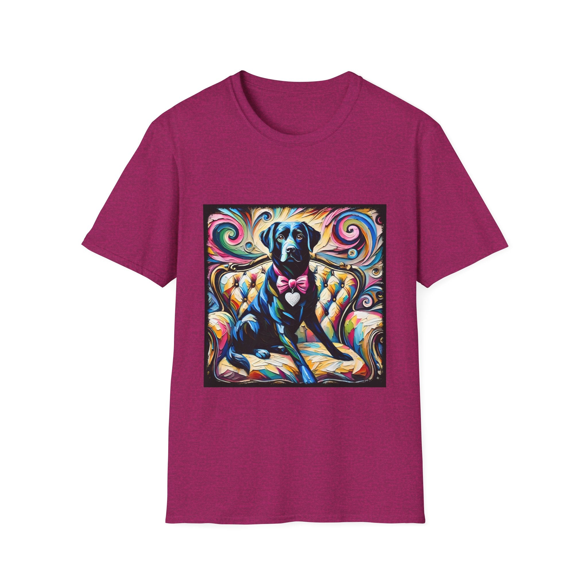 Labrador Retriever Pink Bow Swirl | Unisex Dog T-Shirt
