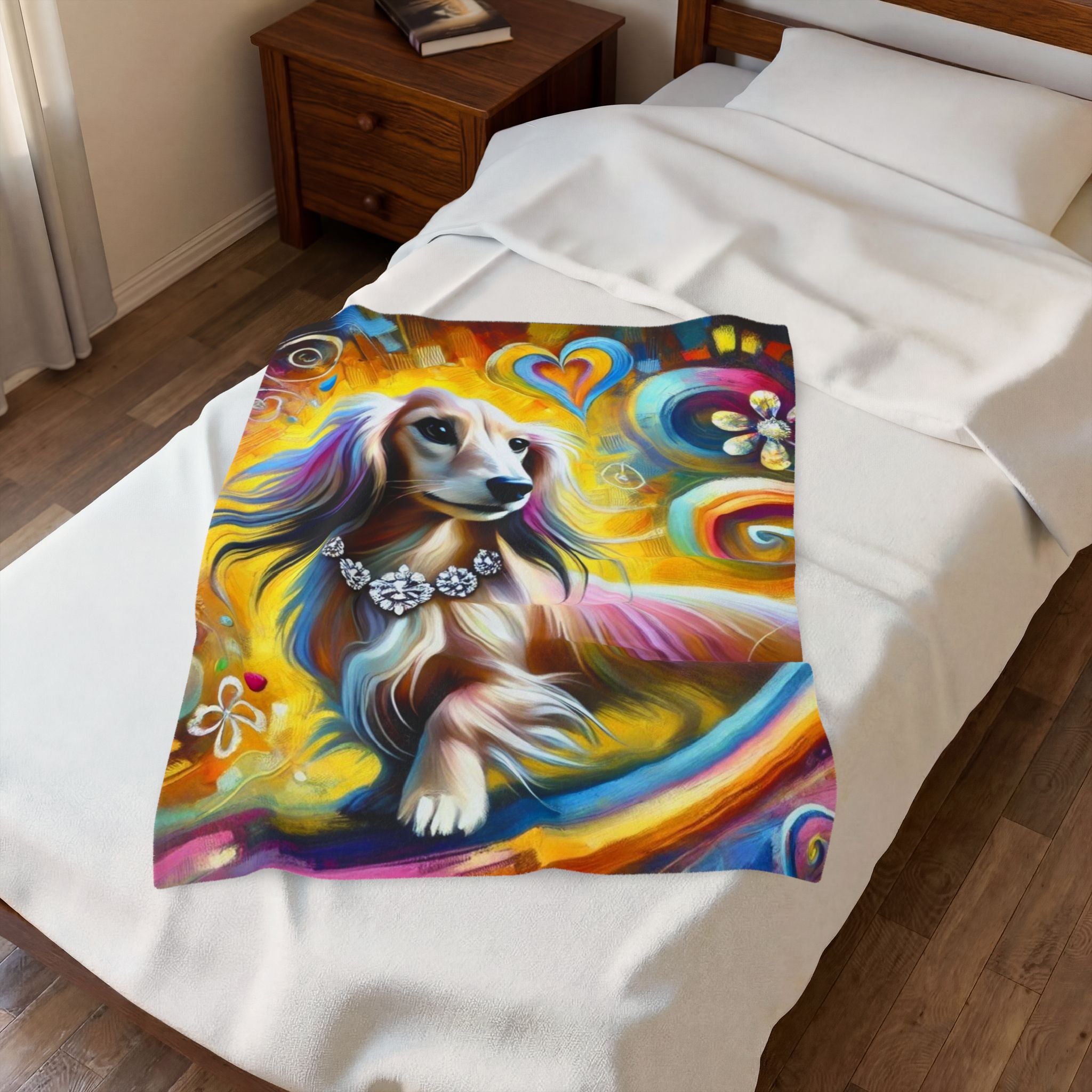 Dachshund Blanket | Bold Diamond Swirl Dog Lover Gift