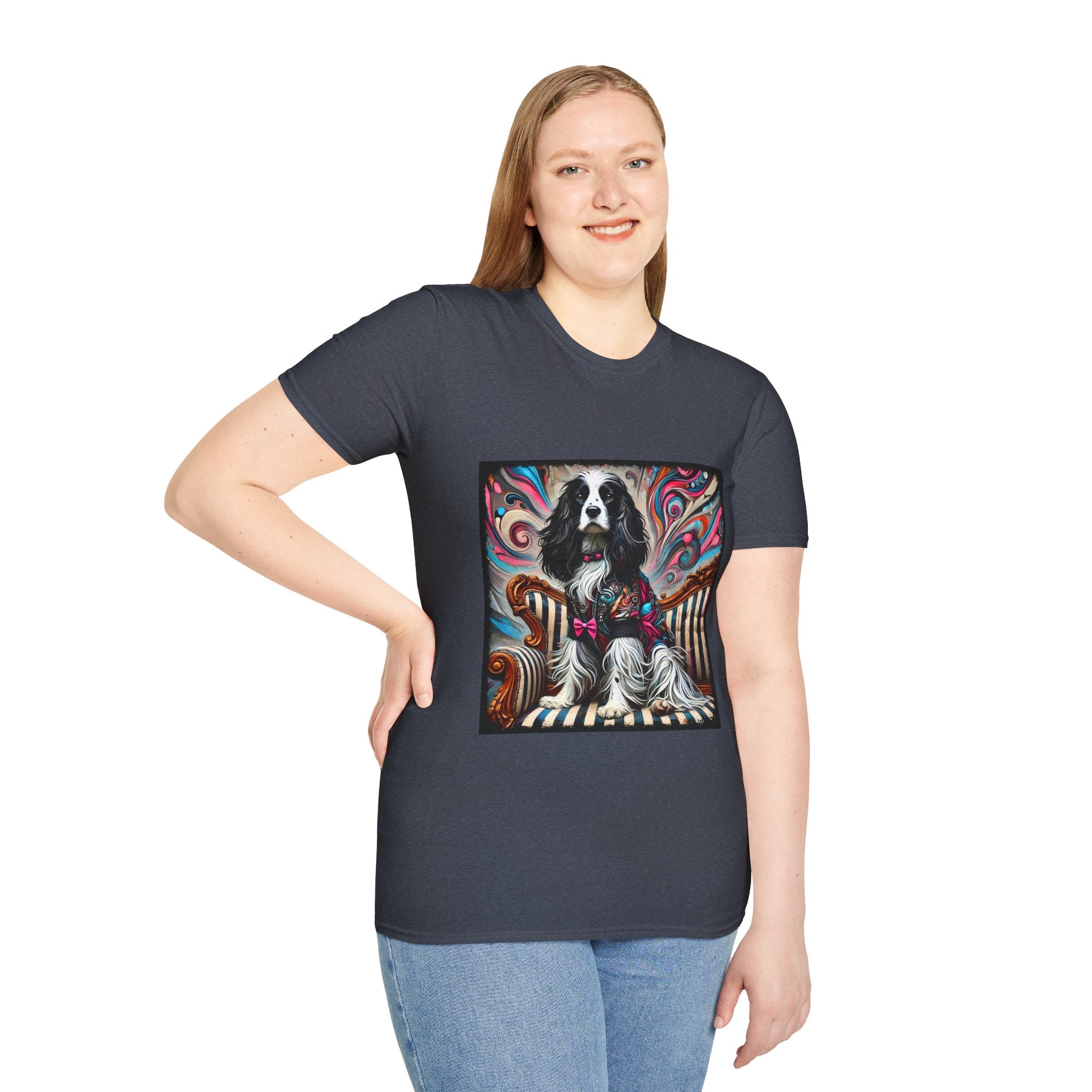 English Springer Spaniel Pink Rocker | Unisex Dog T-Shirt