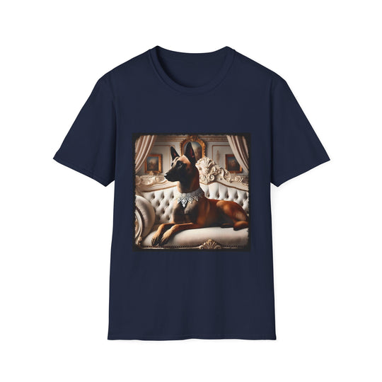 Belgian Malinois Royal Princess design dog lover unisex t-shirt in navy