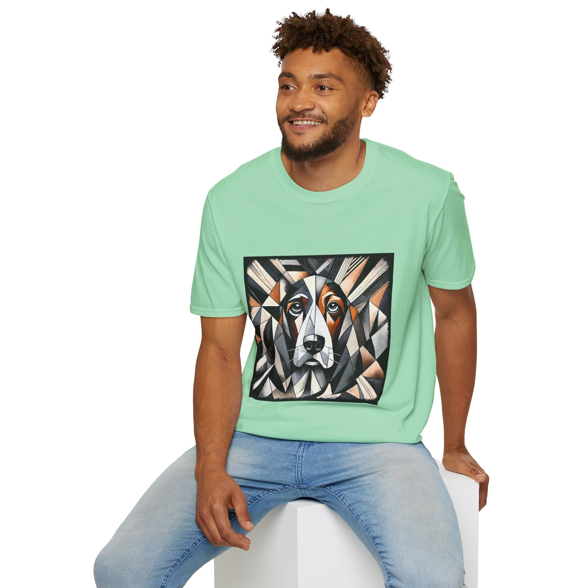 Basset Hound Bold Geometric | Unisex Dog T-Shirt