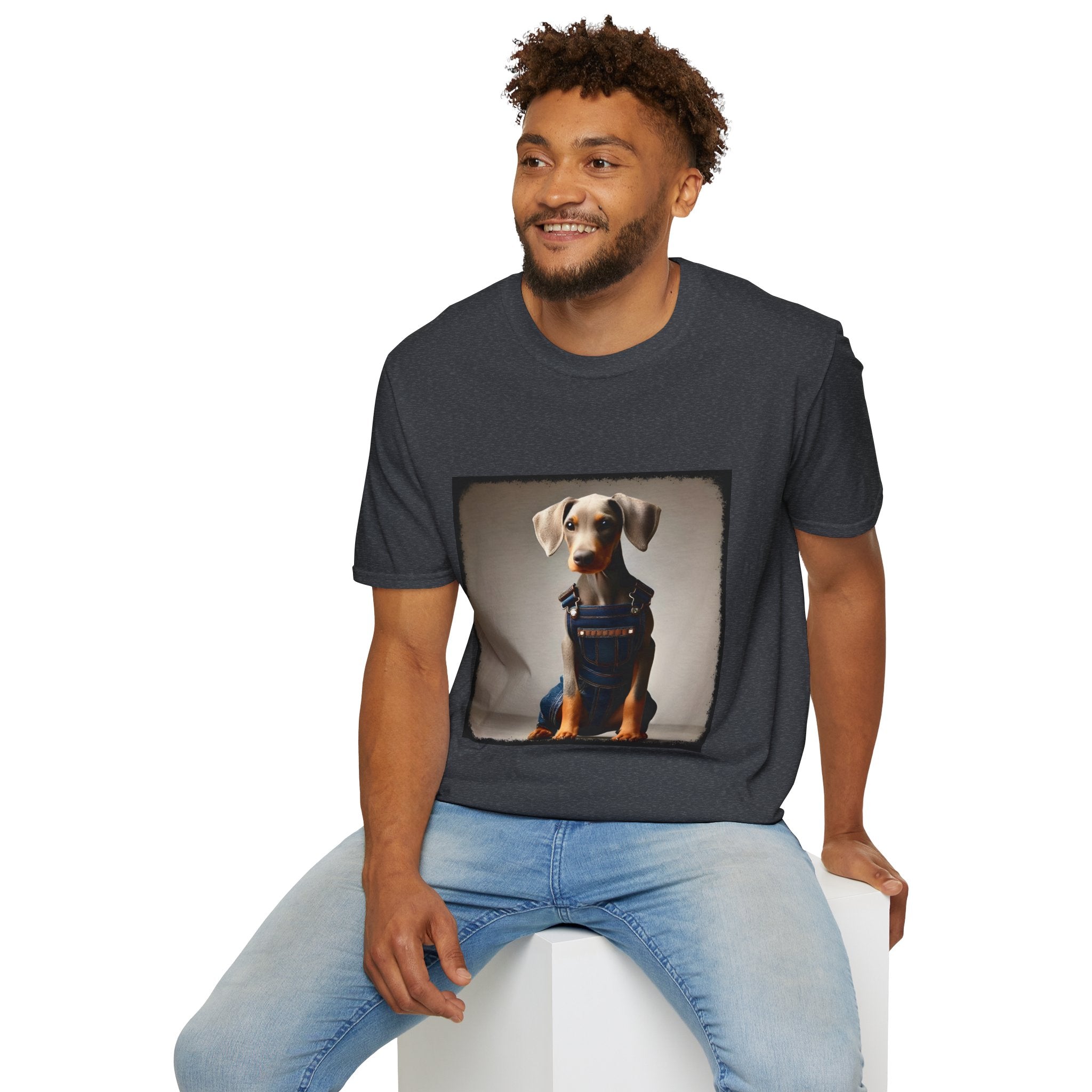 Doberman Pinscher Denim Dawg | Unisex Dog T-Shirt