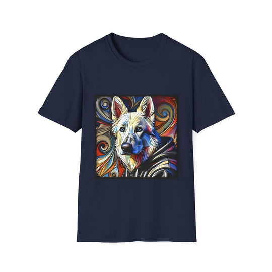 German Shepherd Hoodie Swirl design dog lover unisex t-shirt in navy