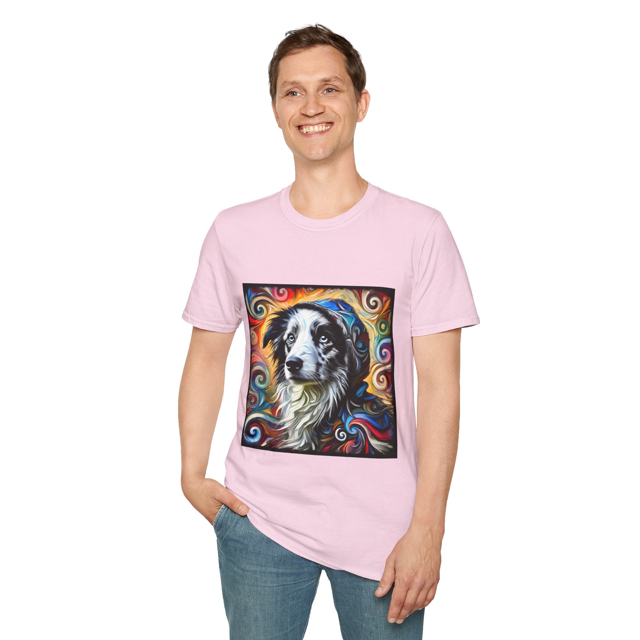 Border Collie Relaxed Swirl | Unisex Dog T-Shirt