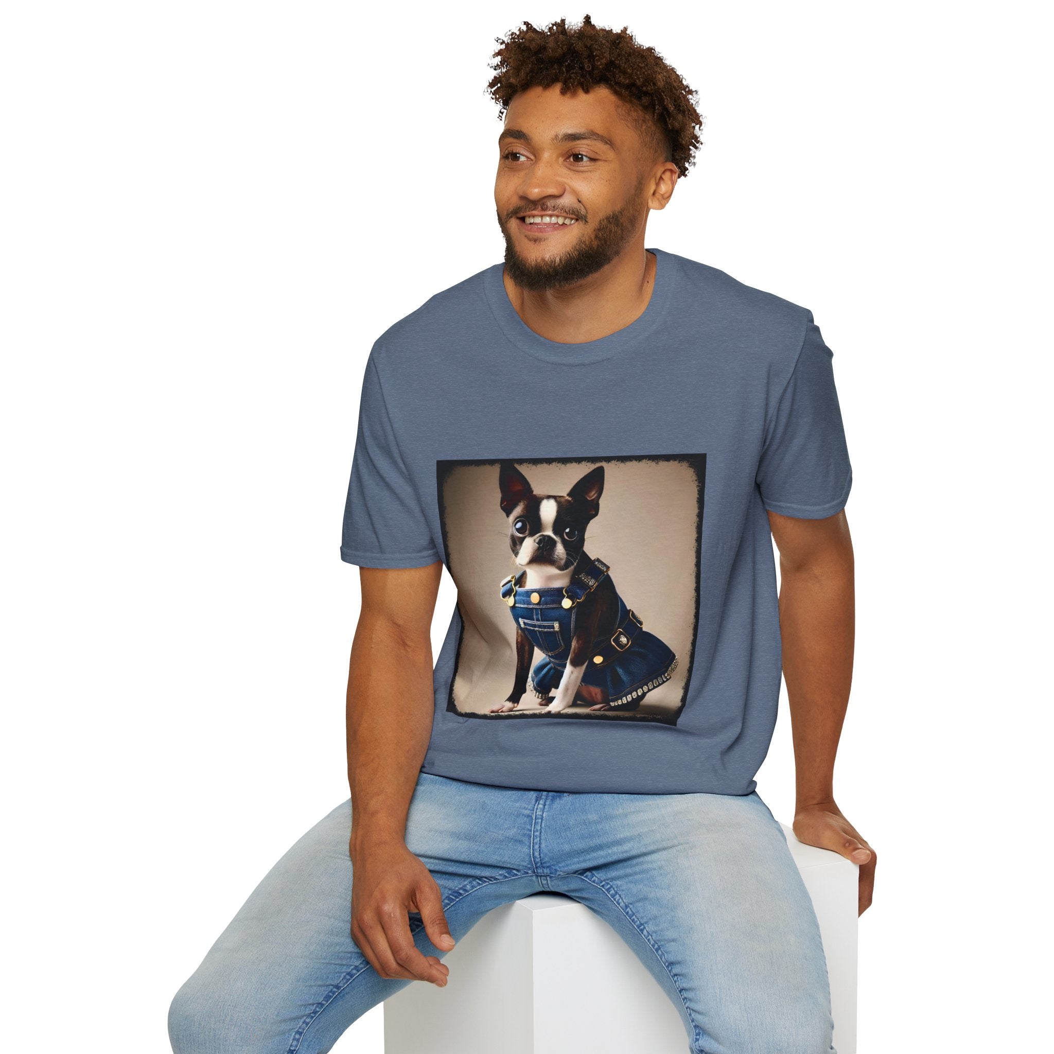 Boston Terrier Jean Dream | Unisex Dog T-Shirt