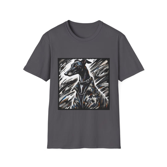 Greyhound Bold Camo Classic design dog lover unisex t-shirt in charcoal