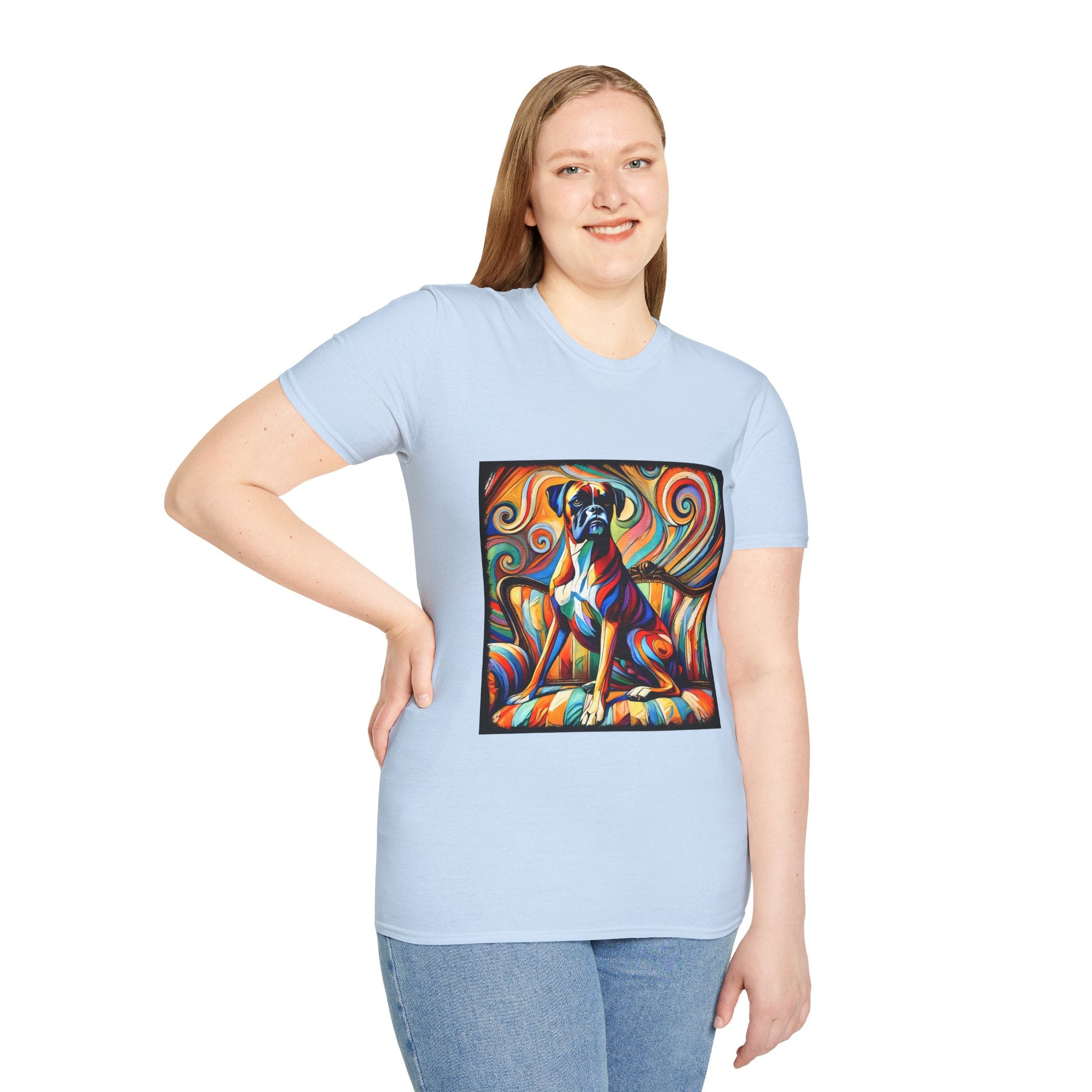 Boxer Mutilcolor Swirl | Unisex Dog T-Shirt