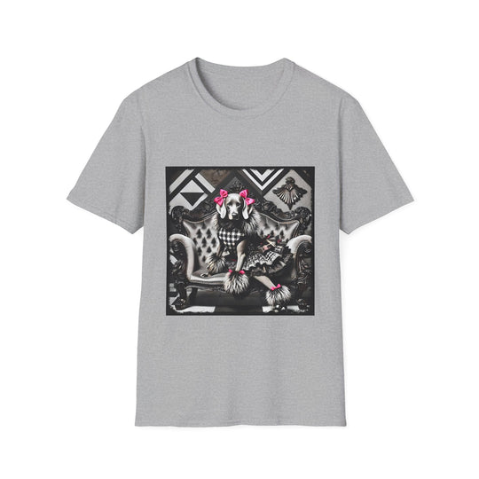 Weimaraner Bold Rebel design dog lover unisex t-shirt in sport grey