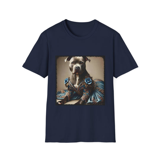 American Pit Bull Terrier Blue Belle design dog lover unisex t-shirt in navy