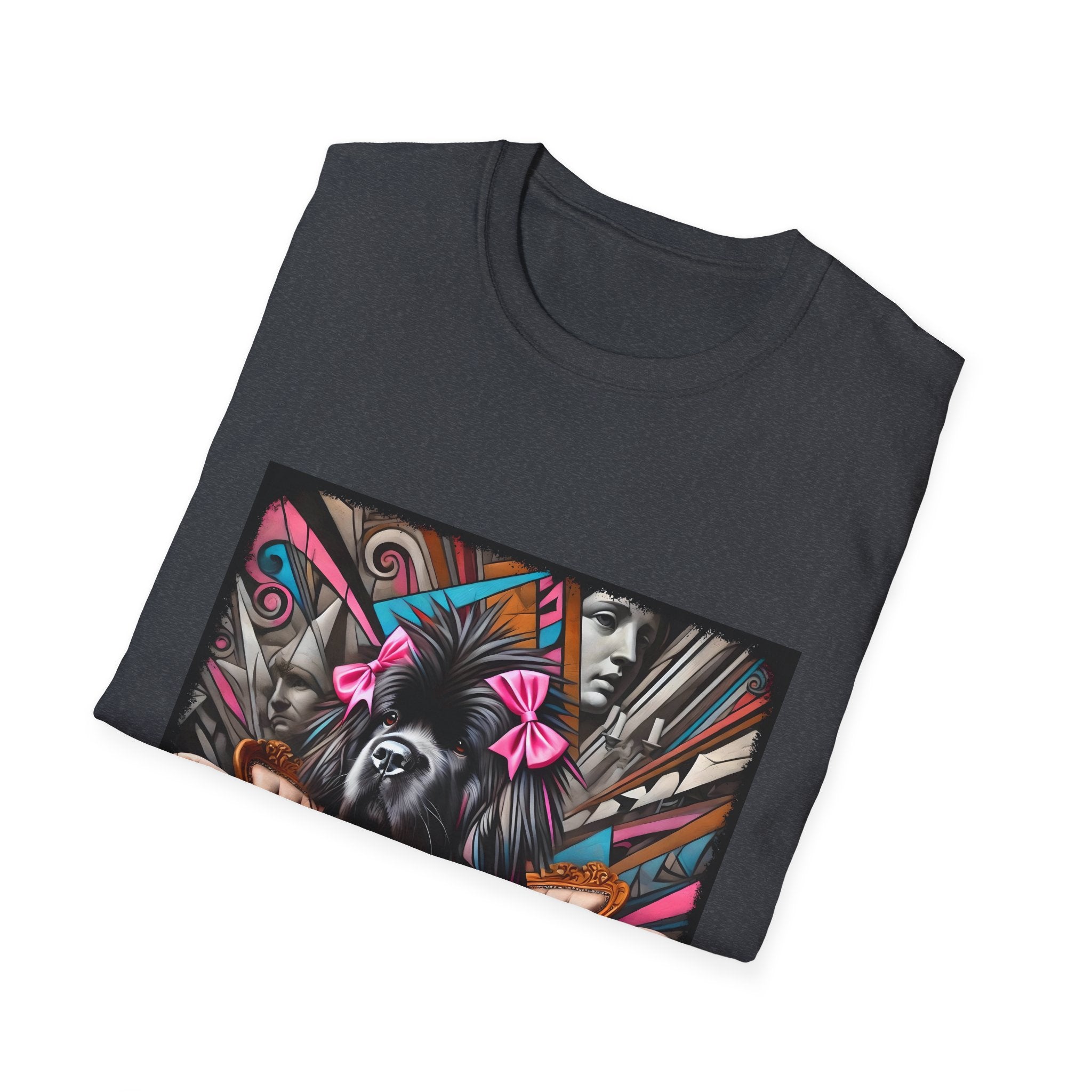 Newfoundland Pink Bow Bold | Unisex Dog T-Shirt