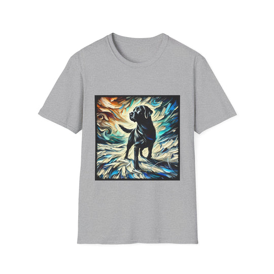Labrador Retriever Snow Swirl design dog lover unisex t-shirt in sport grey