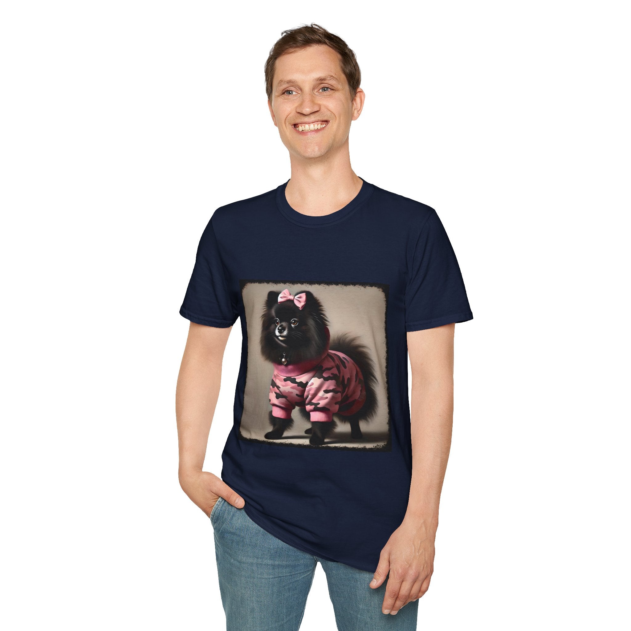 Pomeranian Pink Camo Cutie | Unisex Dog T-Shirt
