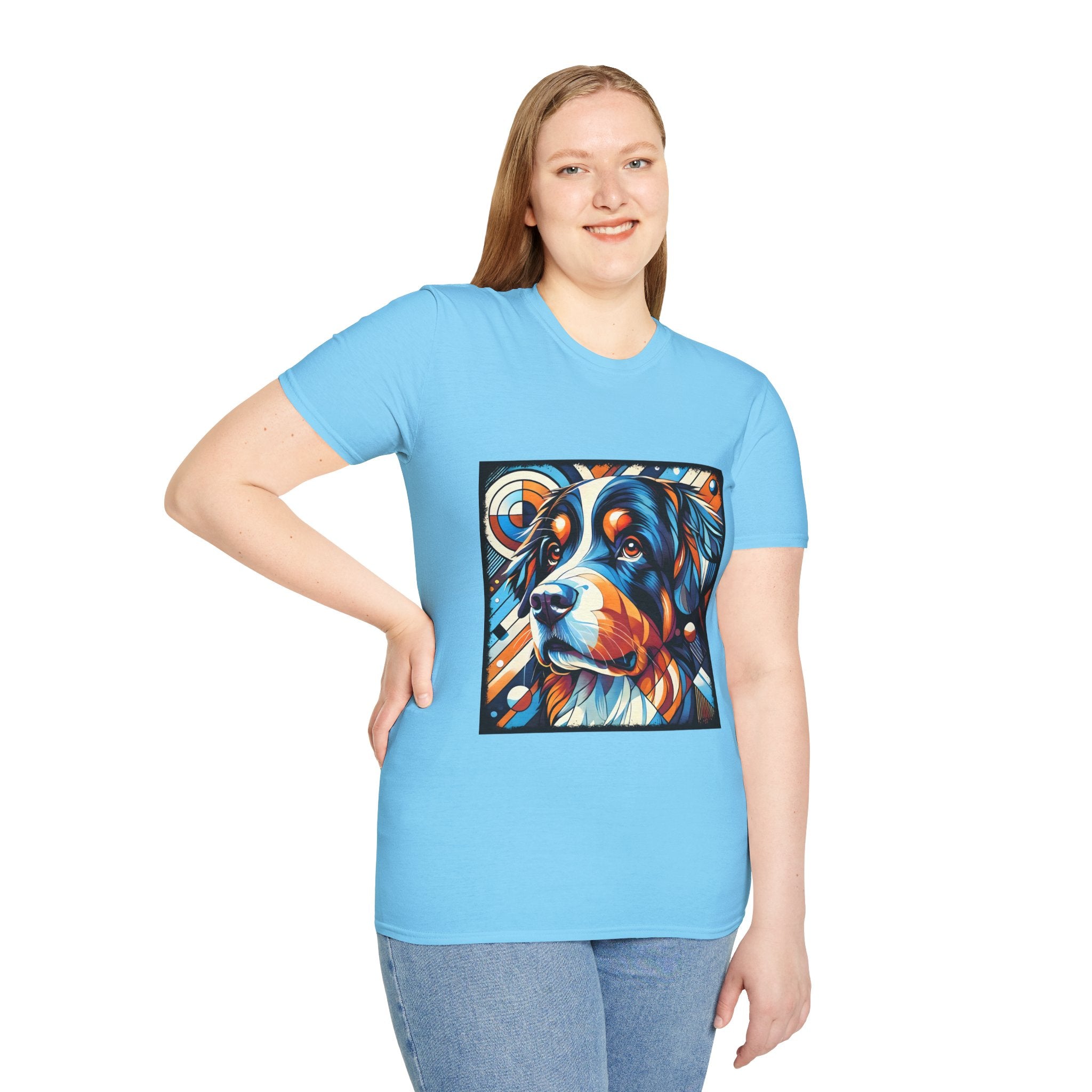 Bernese Mountain Dog Bold Geometric | Unisex Dog T-Shirt