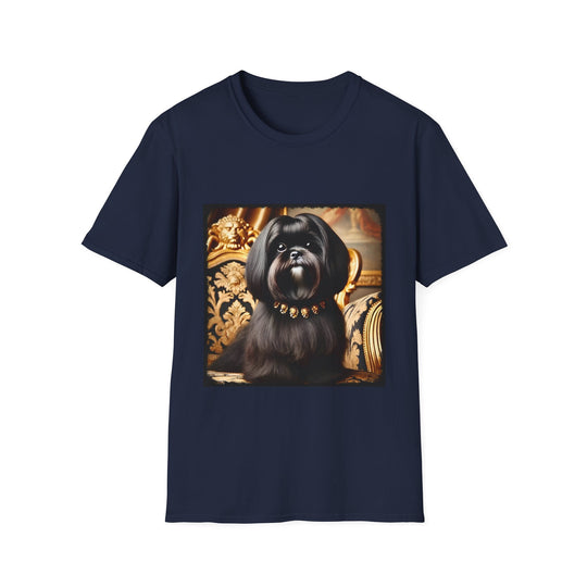 Shih Tzu Gold Drip design dog lover unisex t-shirt in navy