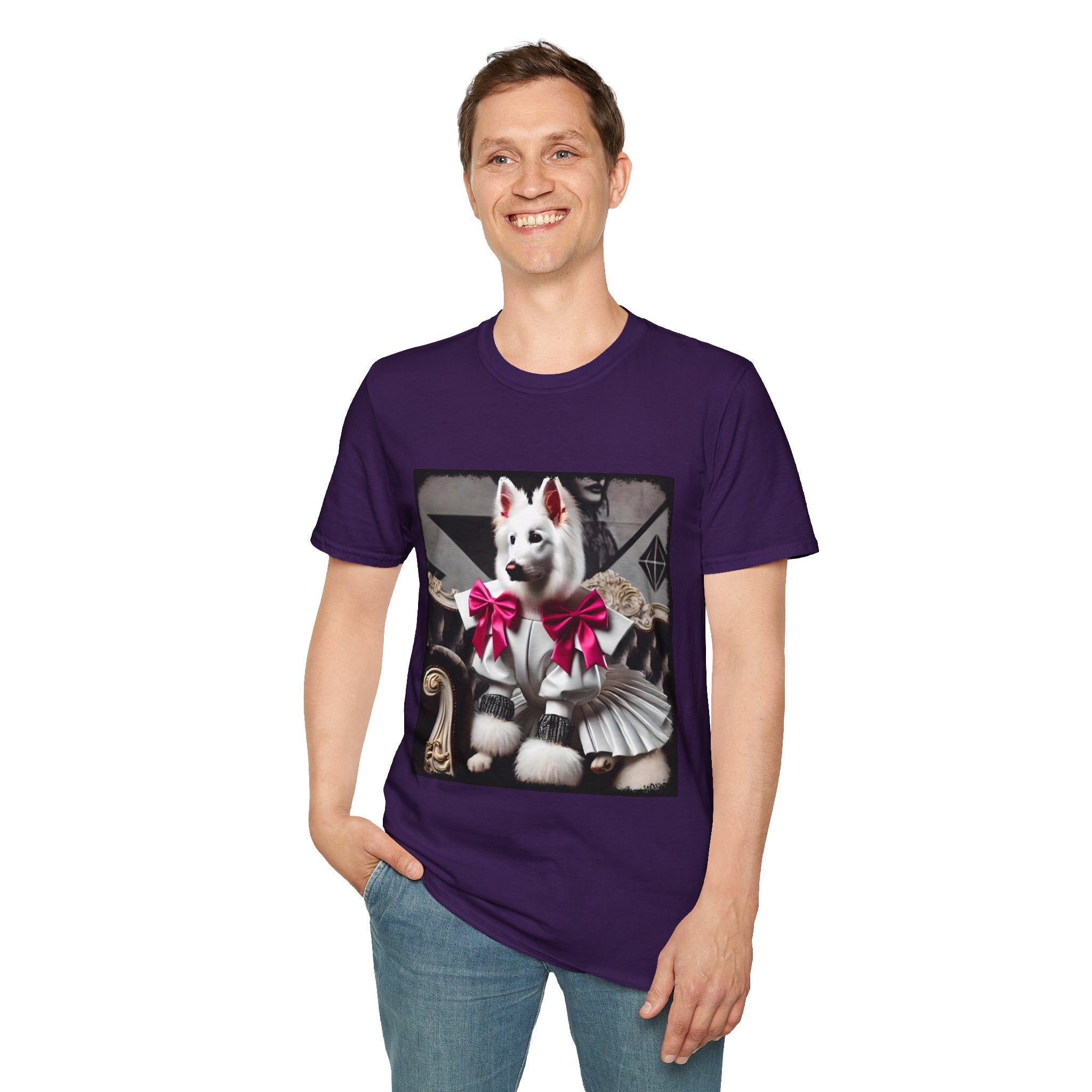 German Shepherd Pink Bow Rocker | Unisex Dog T-Shirt