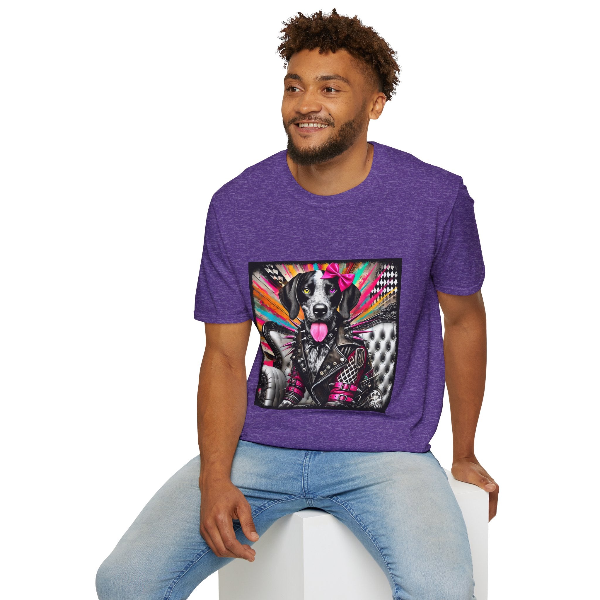 German Shorthaired Pointer Multicolor Rocker | Unisex Dog T-Shirt