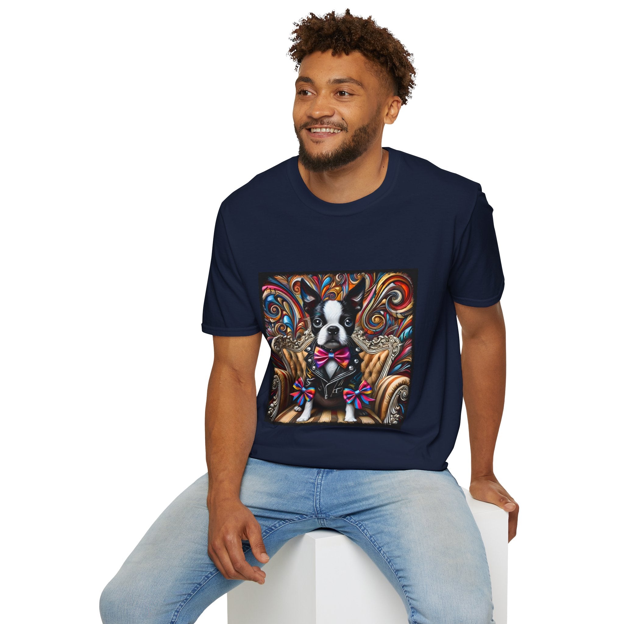 Boston Terrier Bold Rocker | Unisex Dog T-Shirt