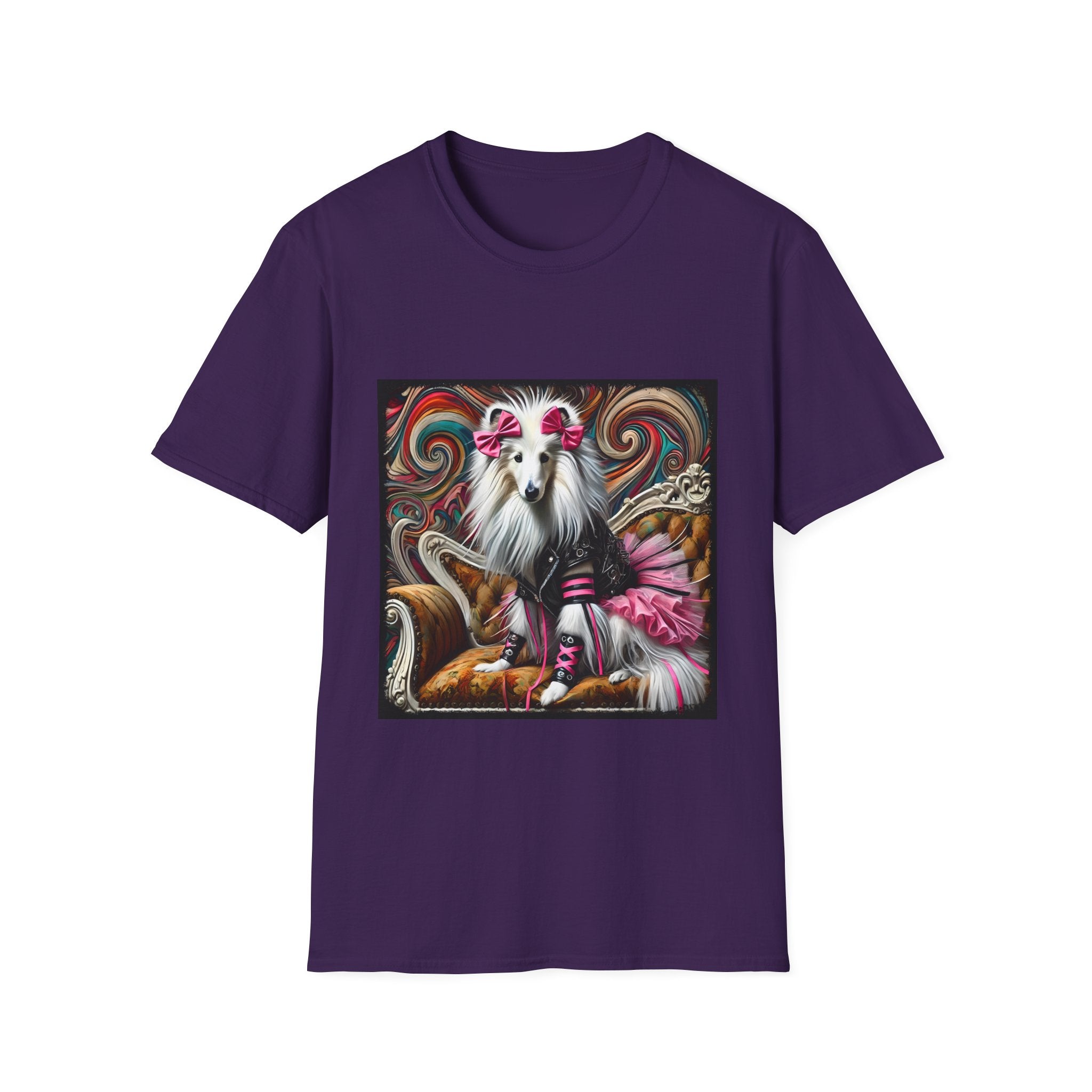 Collie Pink Rocker | Unisex Dog T-Shirt