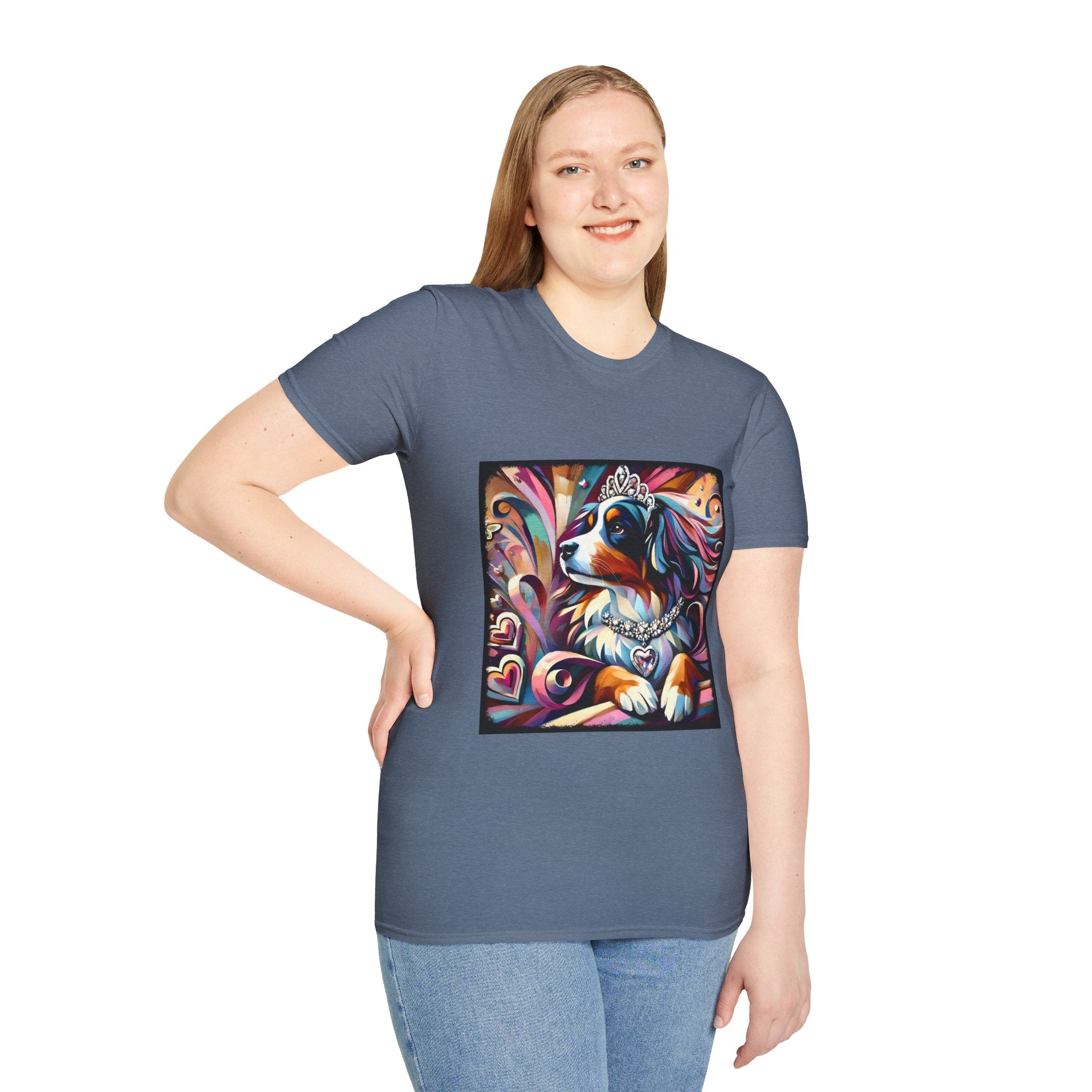 Bernese Mountain Dog Diamond Heart Swirl | Unisex Dog T-Shirt