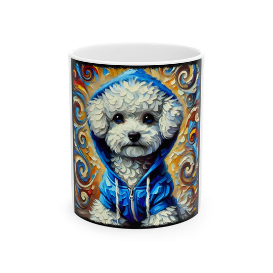 Bichon Frise Hoodie Swirl Dog Themed Ceramic Mug ceramic mug