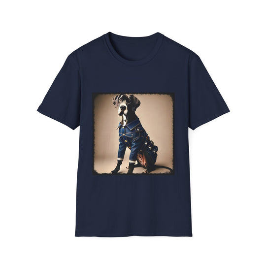 Great Dane Denim Mood design dog lover unisex t-shirt in navy