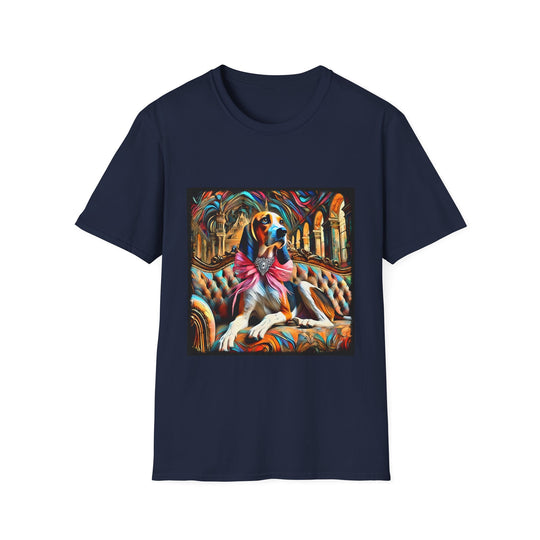 Treeing Walker Coonhound Diamond Princess Classic design dog lover unisex t-shirt in navy