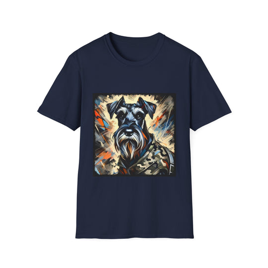 Schnauzer Bold Armor Classic design dog lover unisex t-shirt in navy