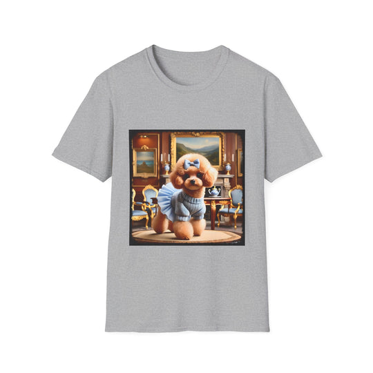 Poodle Lil' Luxury design dog lover unisex t-shirt in sport grey