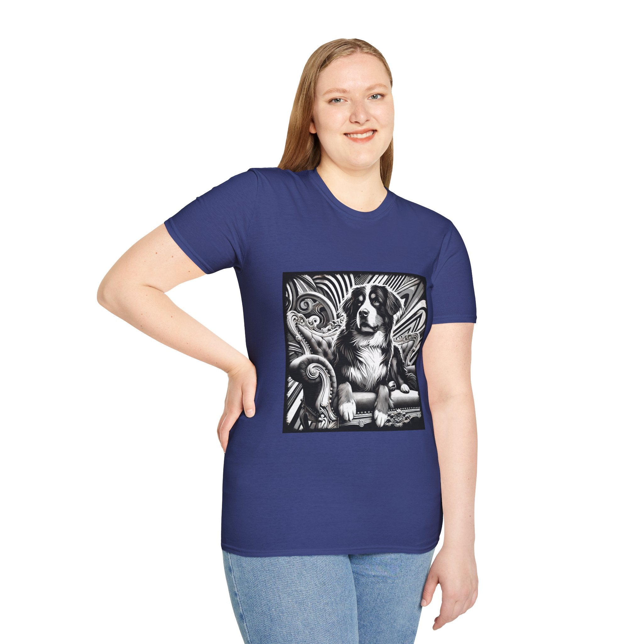 Bernese Mountain Dog B&W Bold | Unisex Dog T-Shirt