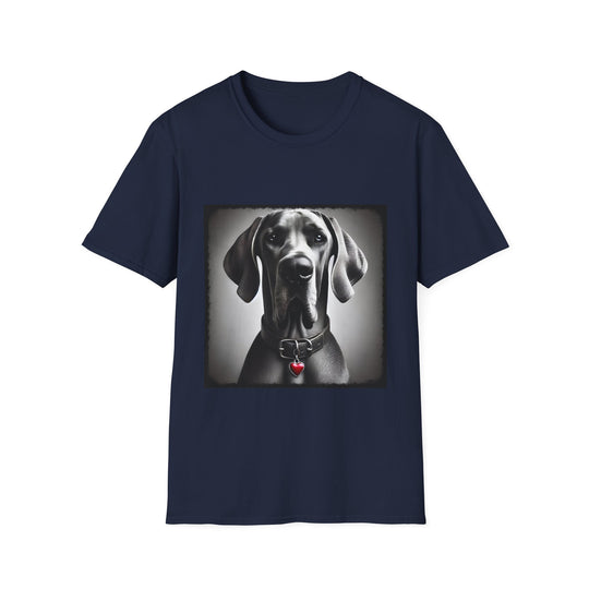 Great Dane Heart Charm design dog lover unisex t-shirt in navy