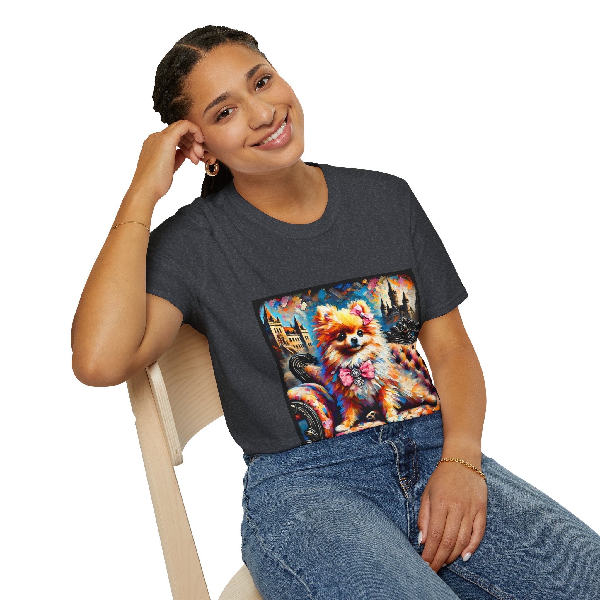 Pomeranian Diamond Princess Classic  | Unisex Dog T-Shirt
