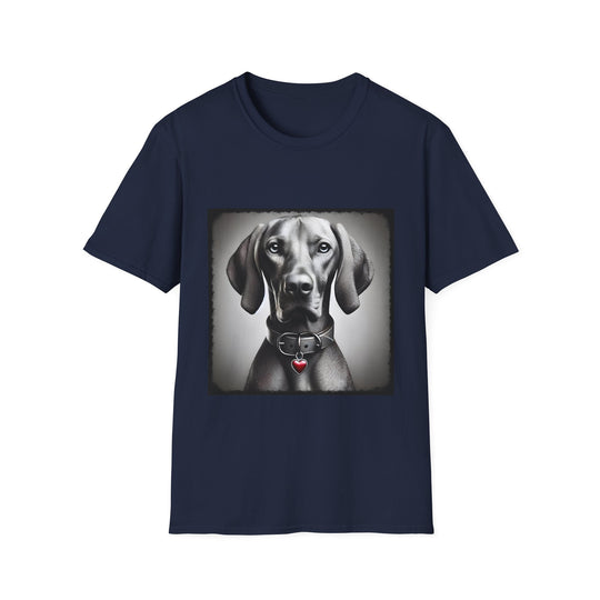 Vizsla Heart Charm design dog lover unisex t-shirt in navy