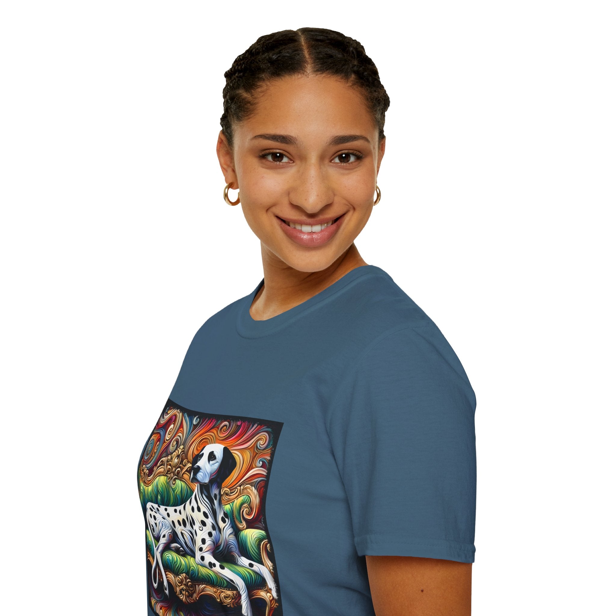 Dalmatian Rainbow Swirl | Unisex Dog T-Shirt