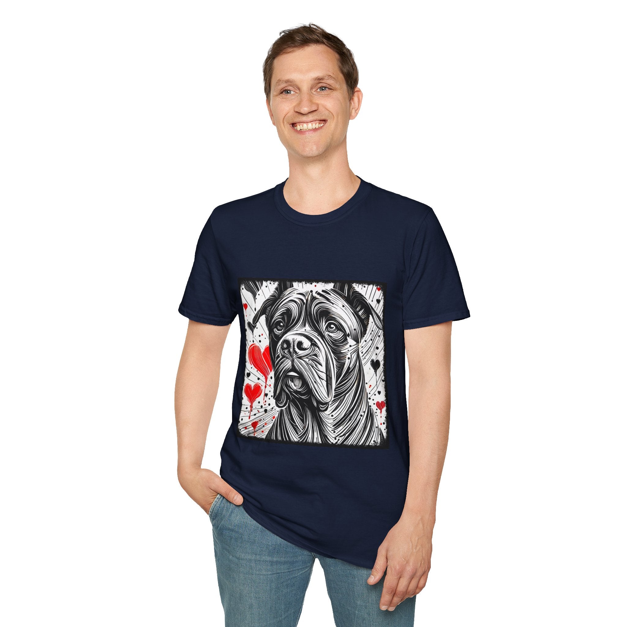 Cane Corso Bold Heart Sketch | Unisex Dog T-Shirt