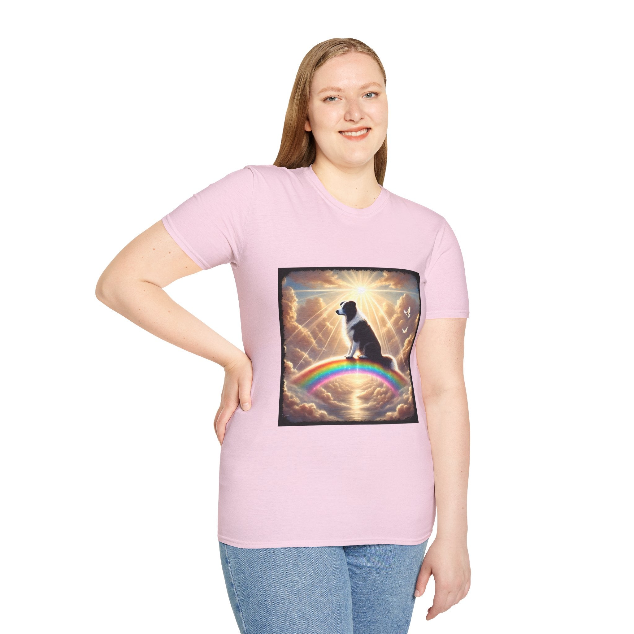 Border Collie Rainbow Bridge | Unisex Dog T-Shirt