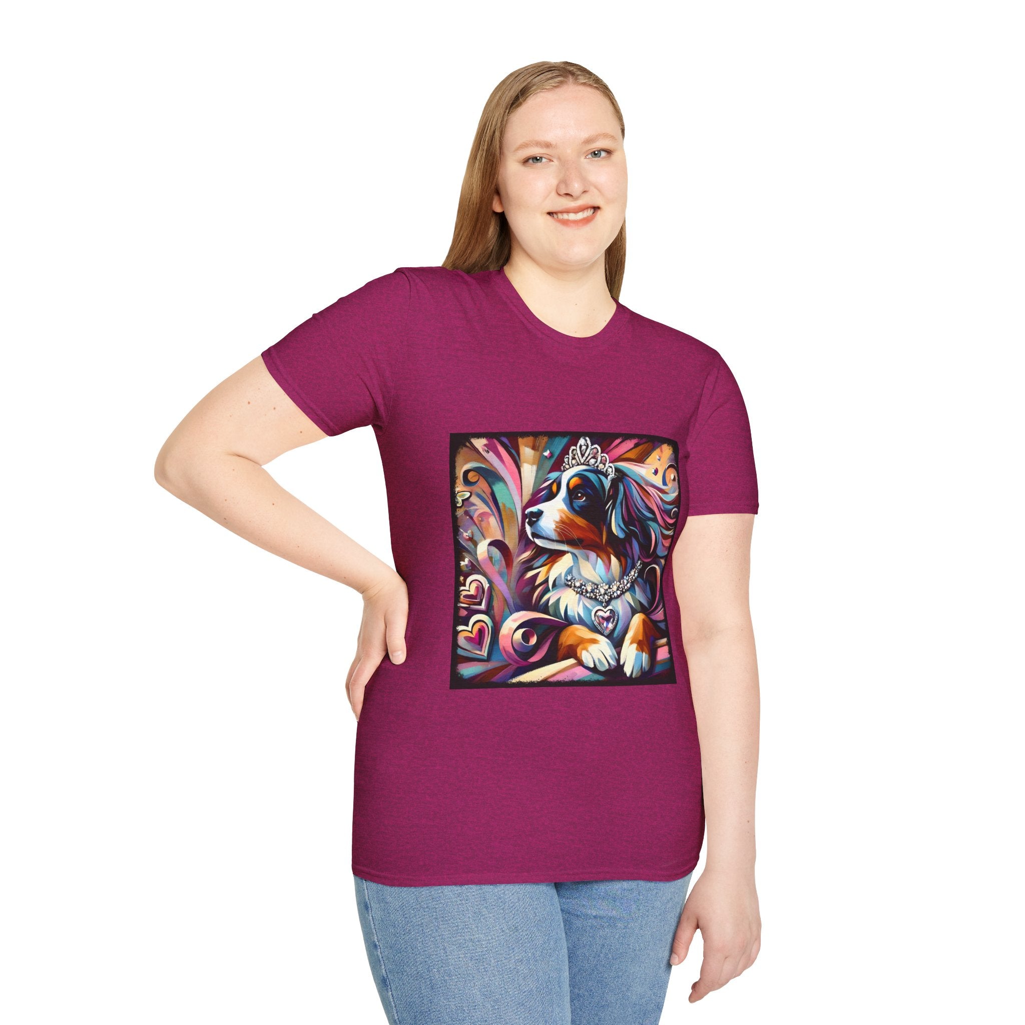 Bernese Mountain Dog Diamond Heart Swirl | Unisex Dog T-Shirt