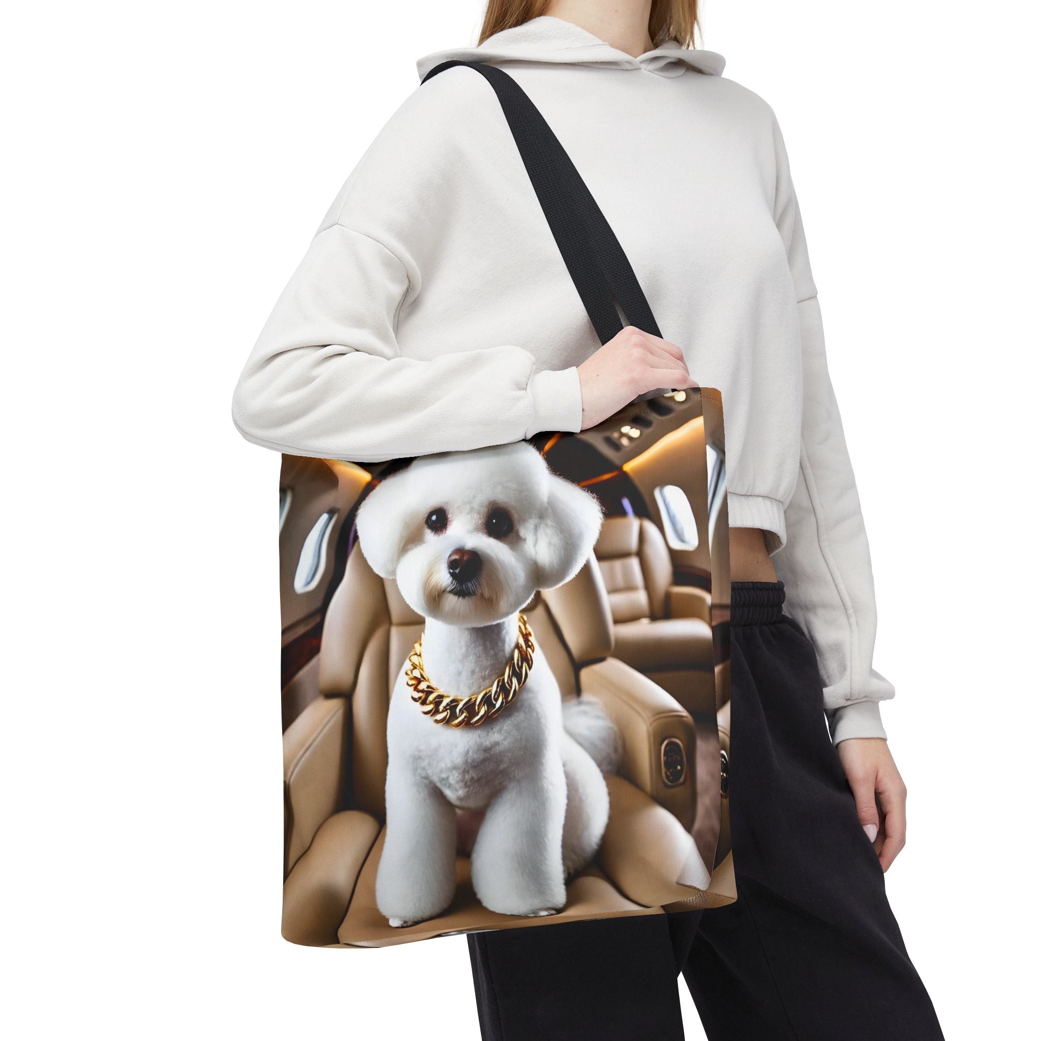 Bichon Frise Tote Bag | Frequent Flier Dog Lover Gift