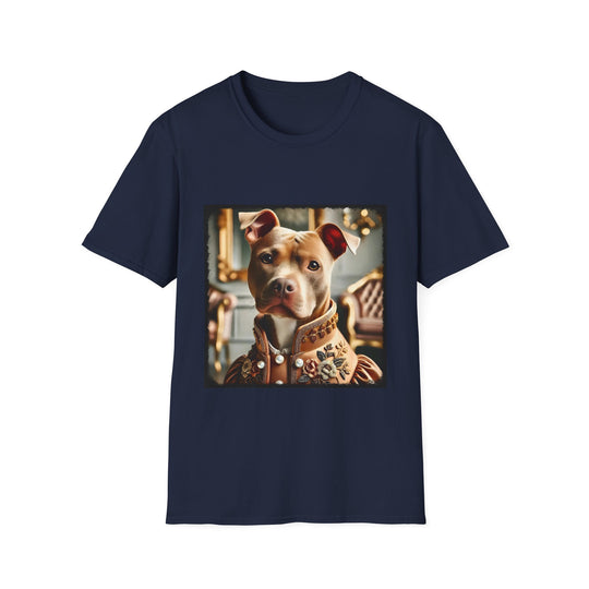 American Pit Bull Terrier Amber Posh design dog lover unisex t-shirt in navy