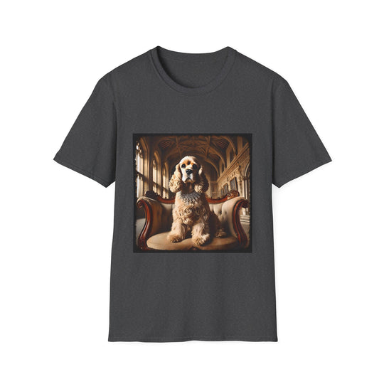 Cocker Spaniel Dashing Diva design dog lover unisex t-shirt in dark heather