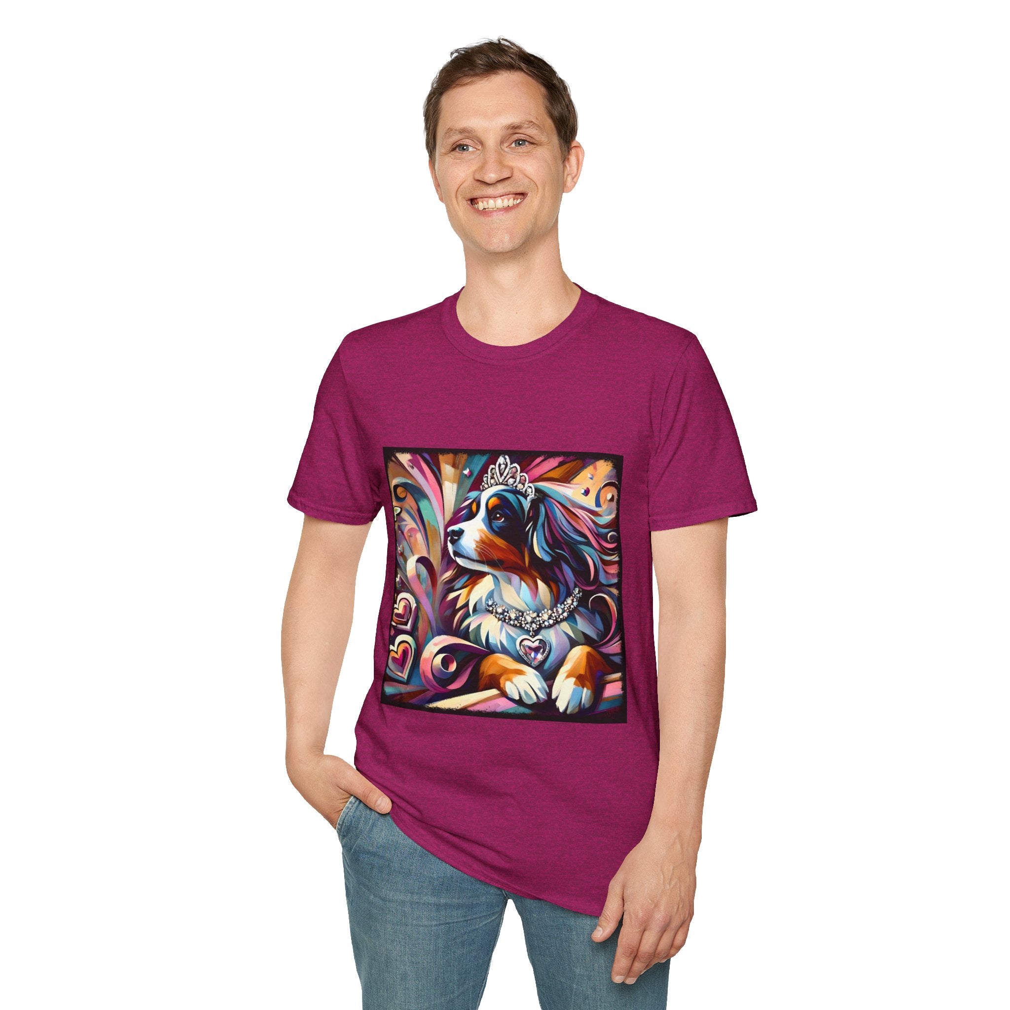 Bernese Mountain Dog Diamond Heart Swirl | Unisex Dog T-Shirt