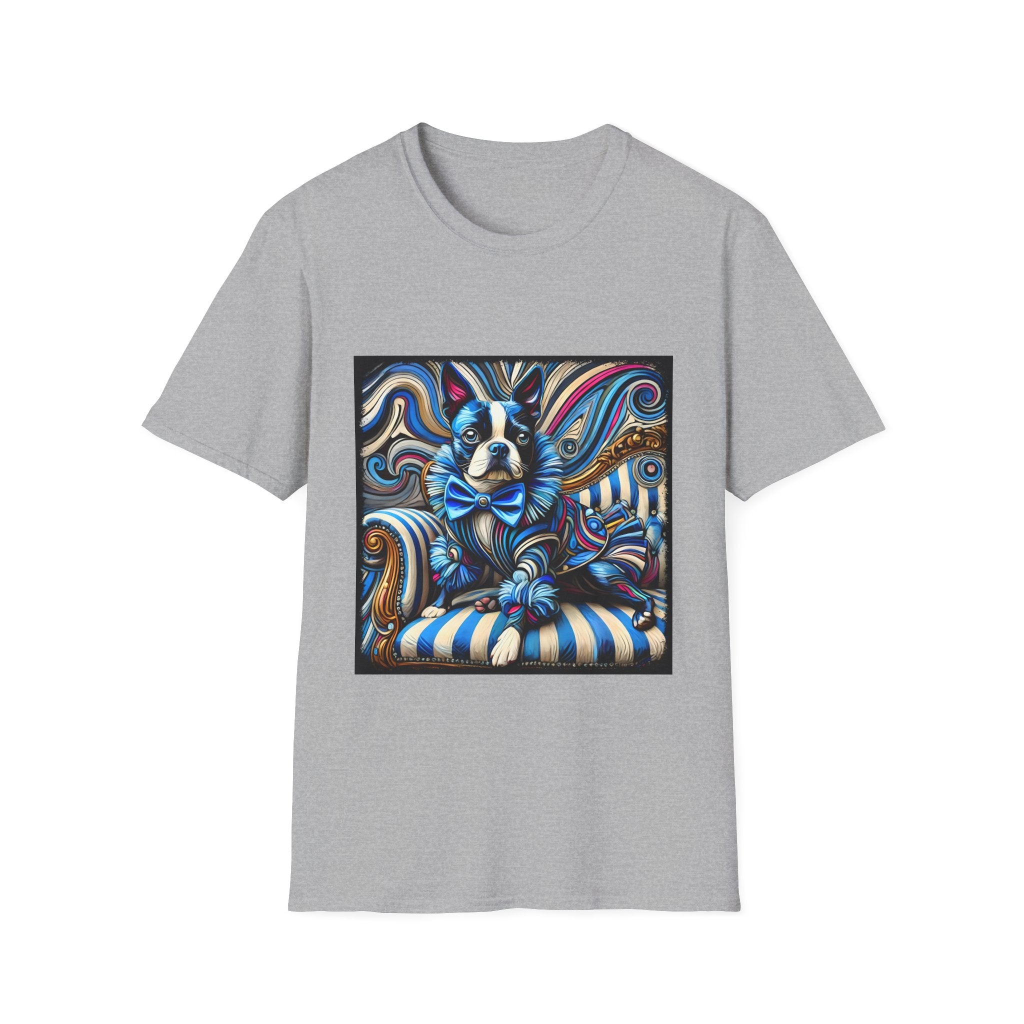 Boston Terrier Blue Rocker | Unisex Dog T-Shirt