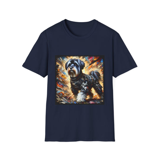 Havanese Bold Camo Classic design dog lover unisex t-shirt in navy