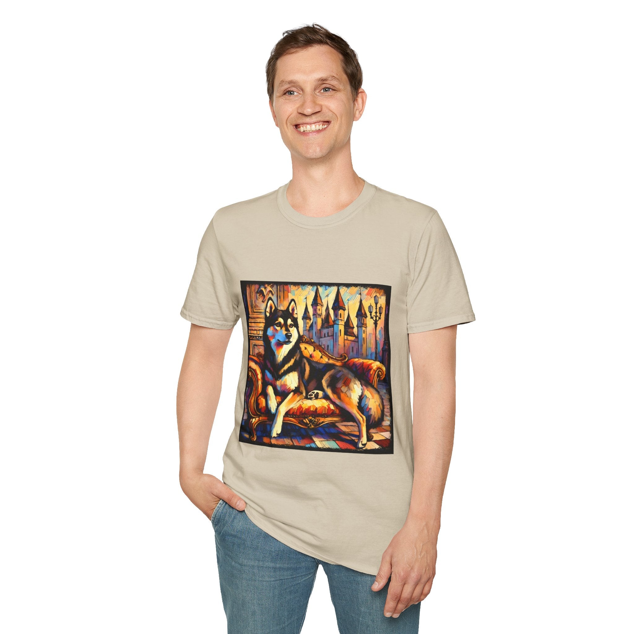 Siberian Husky Watercolor Classic | Unisex Dog T-Shirt